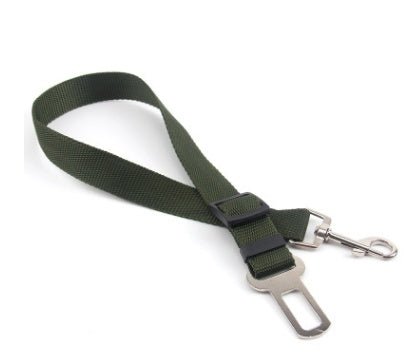 Pet Car Seat Belt – Adjustable Safety Harness Strap for Dogs & Cats - CJJJCWGX00008-70cm-Army Green - Furrkins