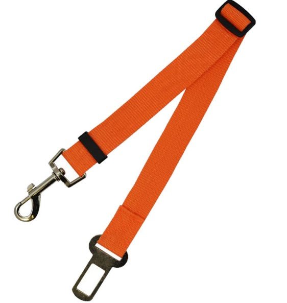 Pet Car Seat Belt – Adjustable Safety Harness Strap for Dogs & Cats - CJJJCWGX00008-70cm-Orange - Furrkins