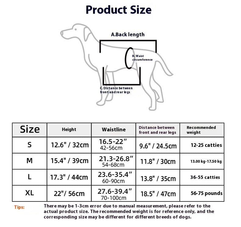 Dog Support Lift Harness – Mobility Aid Strap for Injured or Senior Dogs - CJGY208955001AZ - Furrkins