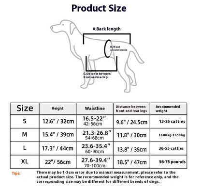 Dog Support Lift Harness – Mobility Aid Strap for Injured or Senior Dogs - CJGY208955001AZ - Furrkins