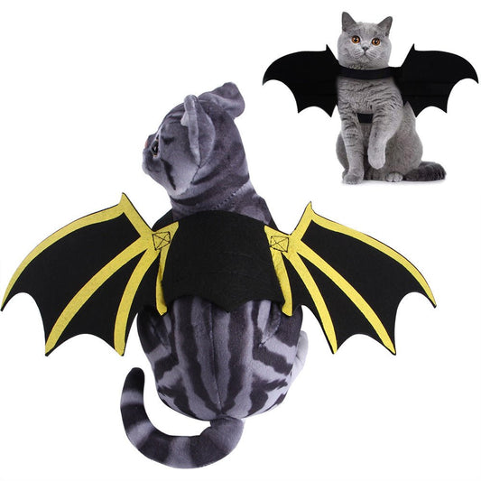 Halloween Pet Bat Wings – Printed Costume with Bells for Dogs & Cats - CJMY124636401AZ - Furrkins