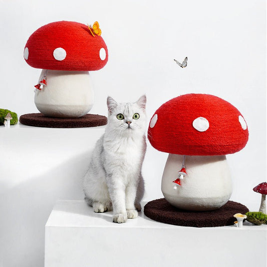 Mushroom Cat Scratching Board – Cute Sisal Scratcher & Cat Toy - CJYD198738301AZ - Furrkins