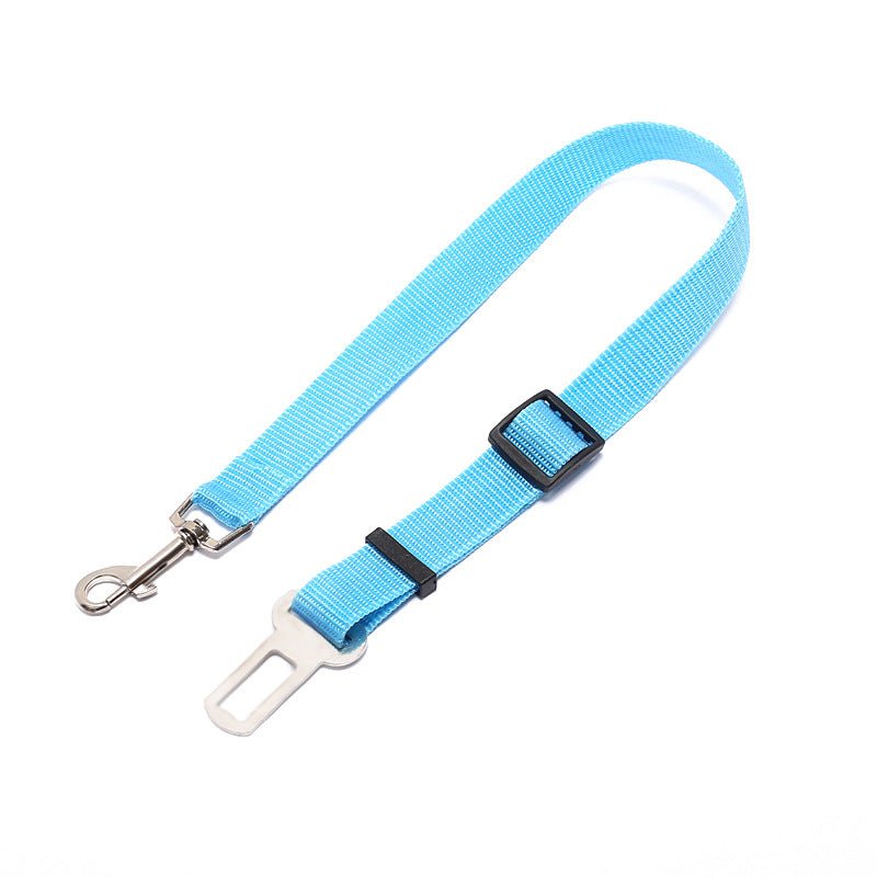 Pet Car Seat Belt – Adjustable Safety Harness Strap for Dogs & Cats - CJJJCWGX00008-70cm-Light Blue - Furrkins