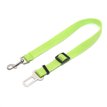 Pet Car Seat Belt – Adjustable Safety Harness Strap for Dogs & Cats - CJJJCWGX00008-70cm-Light Green - Furrkins