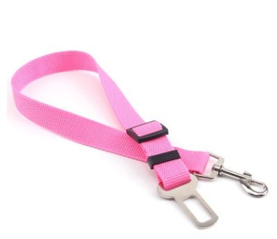 Pet Car Seat Belt – Adjustable Safety Harness Strap for Dogs & Cats - CJJJCWGX00008-70cm-Pink 2pcs - Furrkins