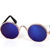 Pet Sunglasses & Straw Hat – Cute Photo Accessories for Cats & Small Dogs - CJJJCWMY00093-Blue - Furrkins
