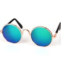 Pet Sunglasses & Straw Hat – Cute Photo Accessories for Cats & Small Dogs - CJJJCWMY00093-Green - Furrkins
