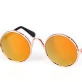 Pet Sunglasses & Straw Hat – Cute Photo Accessories for Cats & Small Dogs - CJJJCWMY00093-Red reflection - Furrkins