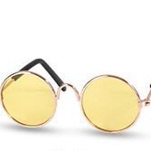 Pet Sunglasses & Straw Hat – Cute Photo Accessories for Cats & Small Dogs - CJJJCWMY00093-Yellow - Furrkins