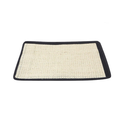 Sisal Cat Scratch Pad – Natural, Washable Claw Mat for Cats | S & L - CJJJCWMY00412-White-L - Furrkins